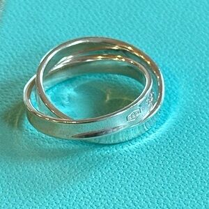 Tiffany 1837 interlocking circles ring. Size 8.5.